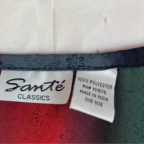 Vintage Sante Classics One Size Multicolor Boho Kaftan Dress Patio Artsy Maxi - Picture 6 of 14